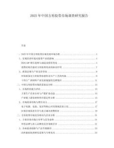 2025年中國方形膠帶市場調查研究報告