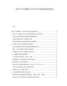 2025年中国镶红宝石耳环市场调查研究报告