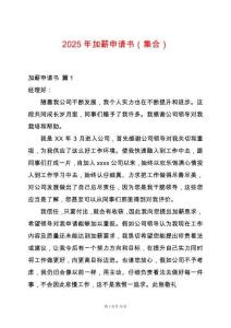 2025年加薪申請書（集合）