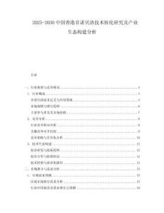 2025-2030中國香港非諾貝洛技術轉化研究及產業生態構建分析