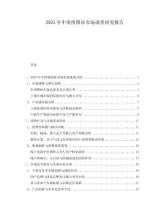 2025年中國拼圖磚市場調查研究報告