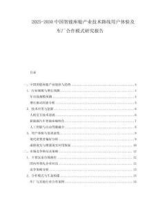 2025-2030中國智能座艙產業技術路線用戶體驗及車廠合作模式研究報告