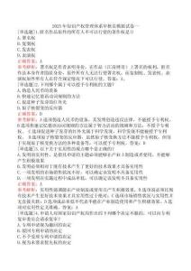 2025年知識(shí)產(chǎn)權(quán)管理體系審核員模擬試卷一