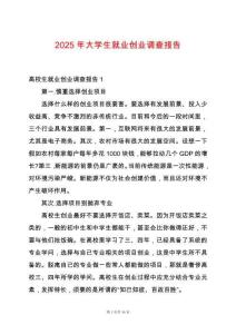 2025年大學生就業創業調查報告
