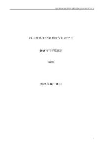 【深交所-2025研報】雅化集團：2025年半年度報告
