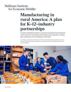 【麥肯錫-2025研報】美國農(nóng)村制造業(yè)：K-12行業(yè)伙伴關(guān)系計劃（英）