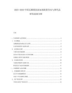 2025-2030中國(guó)無(wú)磷漂洗添加劑政策導(dǎo)向與替代品研發(fā)進(jìn)展分析