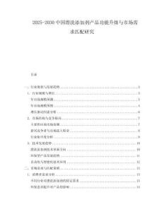 2025-2030中國(guó)漂洗添加劑產(chǎn)品功能升級(jí)與市場(chǎng)需求匹配研究