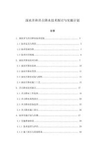 深水井和井點降水技術探討與實施計劃