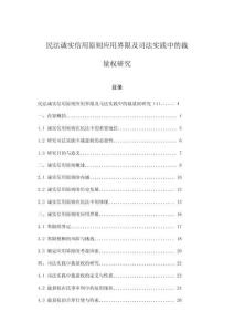 民法誠實信用原則應用界限及司法實踐中的裁量權研究