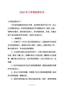 2025年小學消防責任書