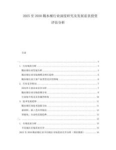 2025至2030踢水桶行業(yè)深度研究及發(fā)展前景投資評估分析