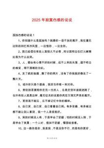 2025年寂寞傷感的說說