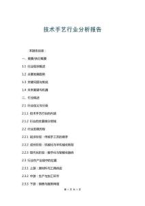 技術(shù)手藝行業(yè)分析報(bào)告