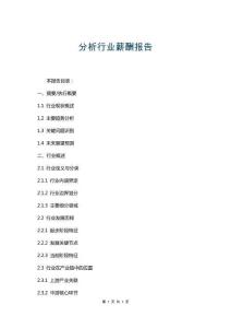 分析行業薪酬報告