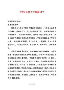 2025年學(xué)生打架檢討書