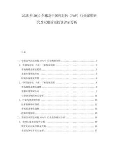 2025至2030全球及中國包對包（PoP）行業深度研究及發展前景投資評估分析