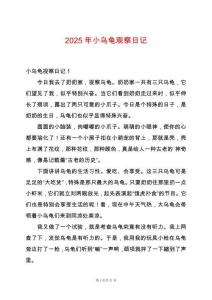 2025年小烏龜觀察日記