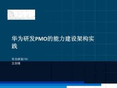 案例-華為研發PMO的能力建設架構實踐