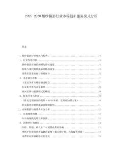 2025-2030婚紗攝影行業(yè)市場創(chuàng)新服務(wù)模式分析