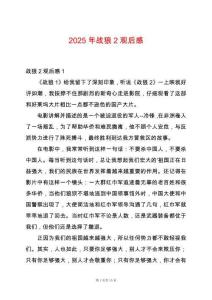 2025年戰狼2觀后感