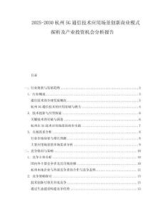 2025-2030杭州5G通信技術(shù)應(yīng)用場(chǎng)景創(chuàng)新商業(yè)模式探析及產(chǎn)業(yè)投資機(jī)會(huì)分析報(bào)告