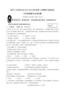 山東省青島市第一中學(xué)市南分校2023-2024學(xué)年七年級上學(xué)期期中道德與法治試題（無答案）