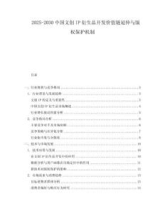 2025-2030中國(guó)文創(chuàng)IP衍生品開發(fā)價(jià)值鏈延伸與版權(quán)保護(hù)機(jī)制