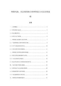 網路風波：從法規到執行的網絡暴力司法治理戰略