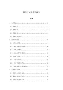 湘西古城鎮考察報告