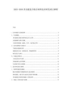 2025-2030多功能復(fù)合隔音材料技術(shù)研發(fā)難點(diǎn)解析