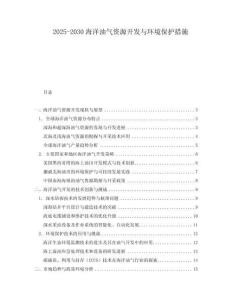 2025-2030海洋油氣資源開(kāi)發(fā)與環(huán)境保護(hù)措施
