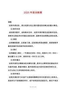 2025年政治教案