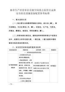 林草生產(chǎn)經(jīng)營單位有限空間重點(diǎn)監(jiān)管目錄和安全防范設(shè)施設(shè)備配置參考標(biāo)準(zhǔn)