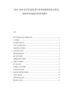 2025-2030東非信息技術(shù)行業(yè)市場現(xiàn)狀供需分析及投資評估規(guī)劃分析研究報(bào)告