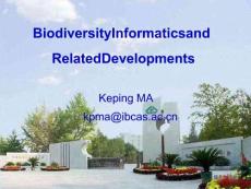 生物多樣性信息學及相關發(fā)展 Biodiversity Informatics and Related Developments