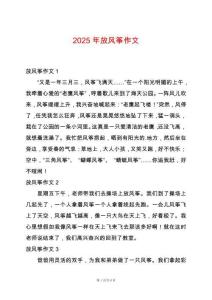 2025年放風(fēng)箏作文