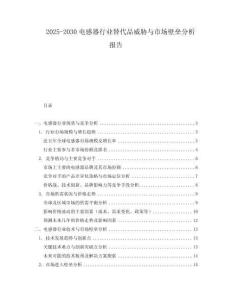 2025-2030電感器行業替代品威脅與市場壁壘分析報告