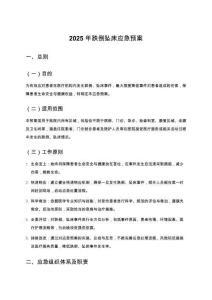 2025年跌倒墜床應急預案