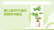 WPS Office辦公應(yīng)用案例教程 課件  第11、12章WPS演示的放映與輸出；WPS多樣化功能組件