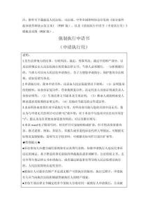 強制執(zhí)行申請書（申請執(zhí)行用）（最高院2025版）