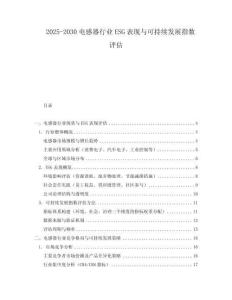 2025-2030電感器行業(yè)ESG表現(xiàn)與可持續(xù)發(fā)展指數(shù)評估