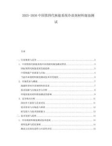 2025-2030中國第四代核能系統冷卻劑材料腐蝕測試