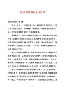 2025年熱鬧作文500字