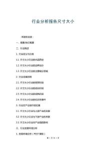 行業(yè)分析報告尺寸大小