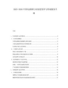 2025-2030中國電感器行業(yè)渠道變革與終端服務(wù)升級(jí)