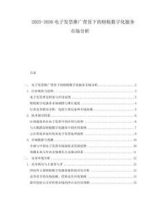 2025-2030電子發(fā)票推廣背景下的財(cái)稅數(shù)字化服務(wù)市場分析