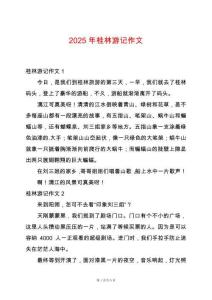 2025年桂林游記作文