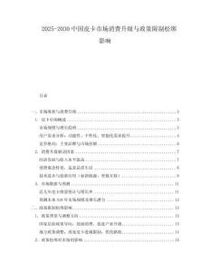 2025-2030中國皮卡市場消費升級與政策限制松綁影響