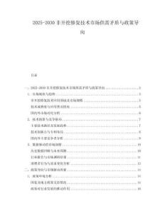 2025-2030非開挖修復技術市場供需矛盾與政策導向